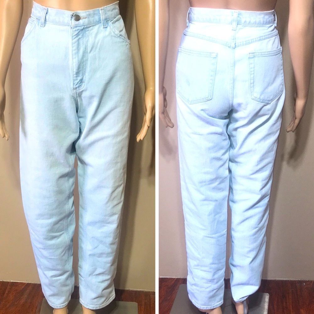 Vintage 80s to 90s Wrangler light wash high waist denim jeans size 10 X 32